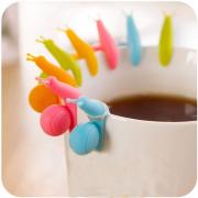 SwirlColor HÃ¤ngende Teebeutel Neue Nette Bunte Schnecken Form Silikon Halter Schalen Becher SÃ¼ÃŸigkeit Farben Geschenk Satz 24pcs (24 pcs)